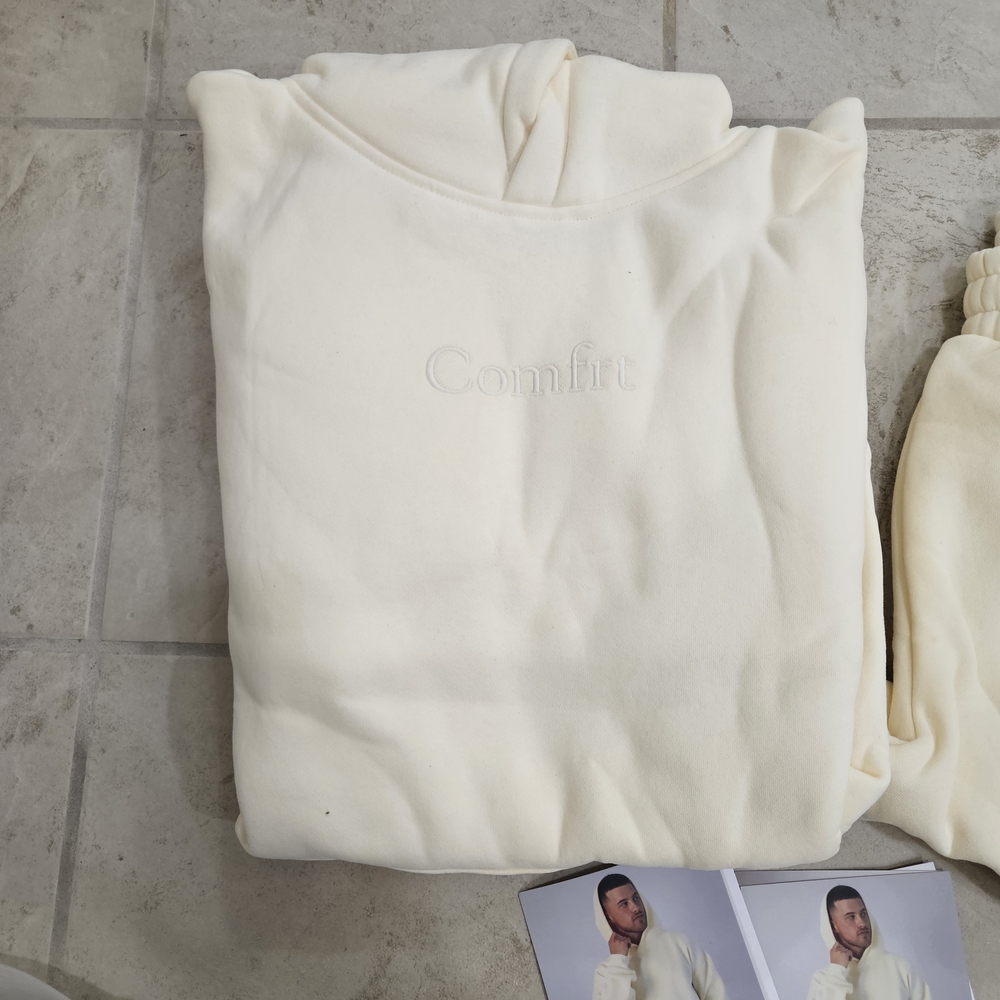 Butter Yellow Hooded Sweatshirt & Joggers Set - Medium/small - Picture 2 of 11
